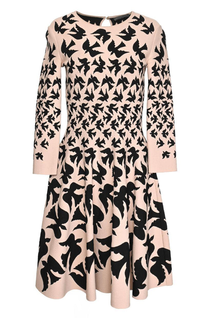 Alexander Mcqueen Size M Swallow Stretch Knit Dress