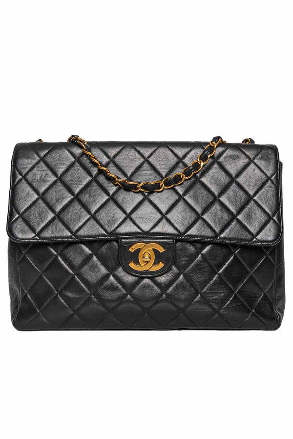 Chanel Vintage Jumbo Classic Flap Shoulder Bag