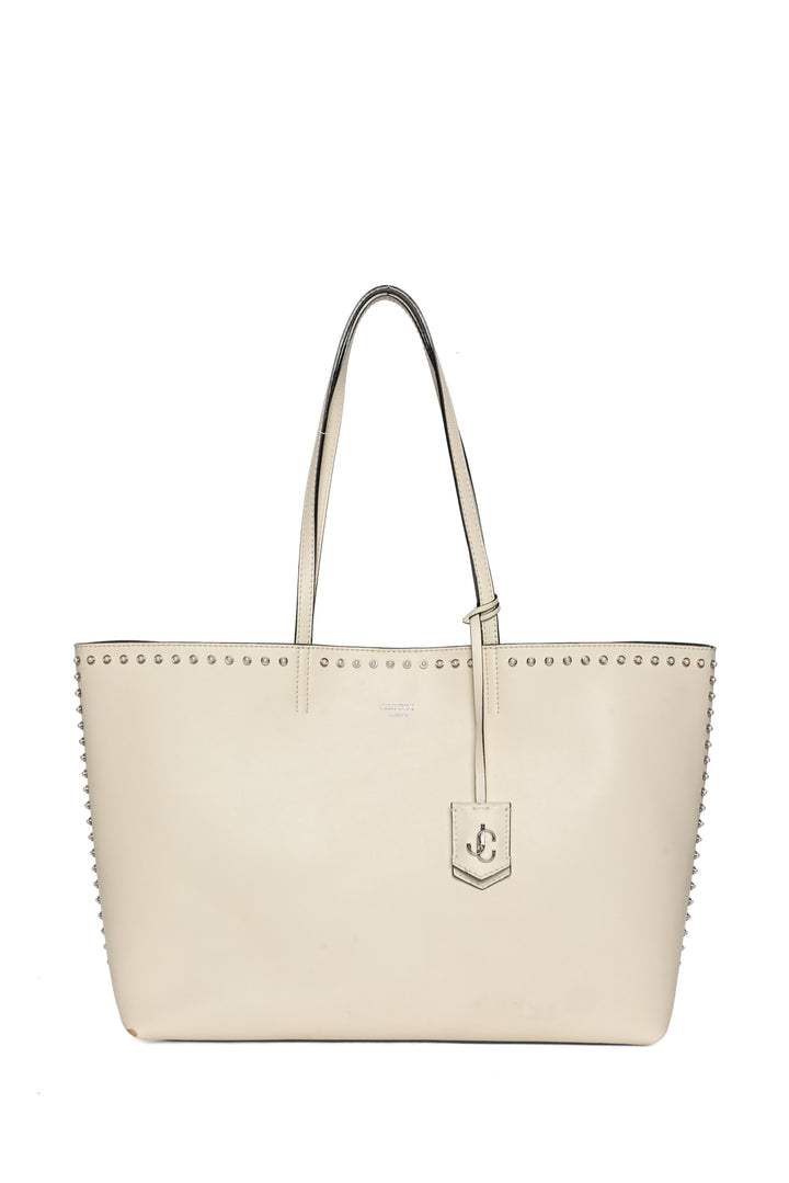 Jimmy Choo Nine2Five Faux Pearl Studded East-West Tote