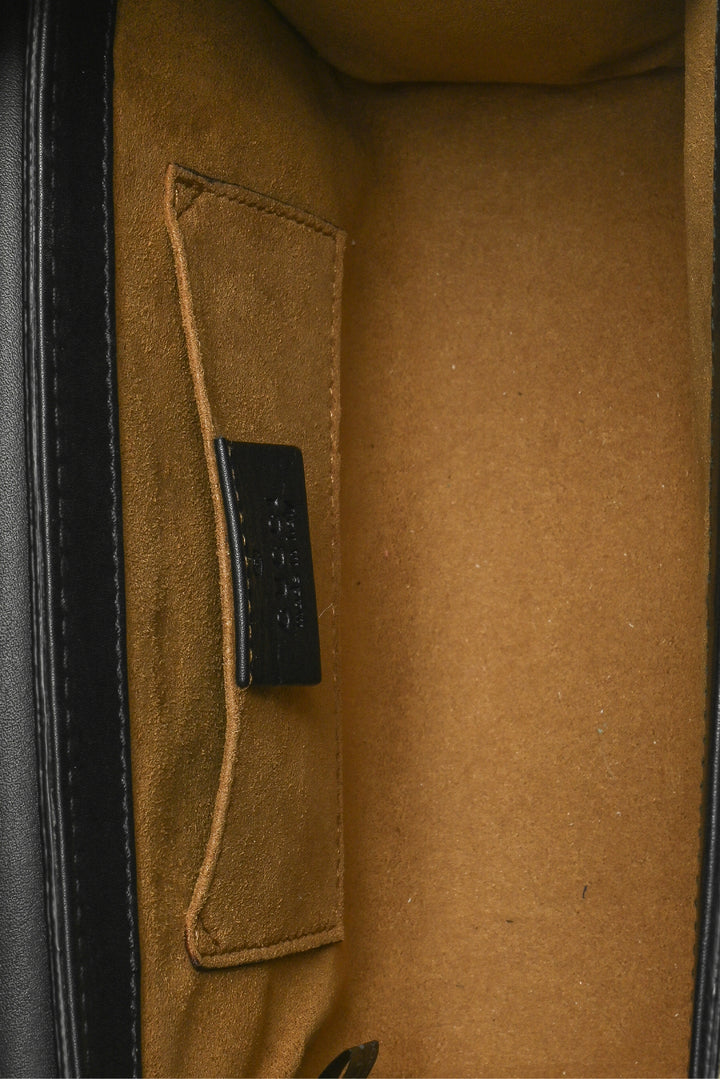 Gucci GG Supreme Monogram Calfskin Small Padlock Shoulder Bag