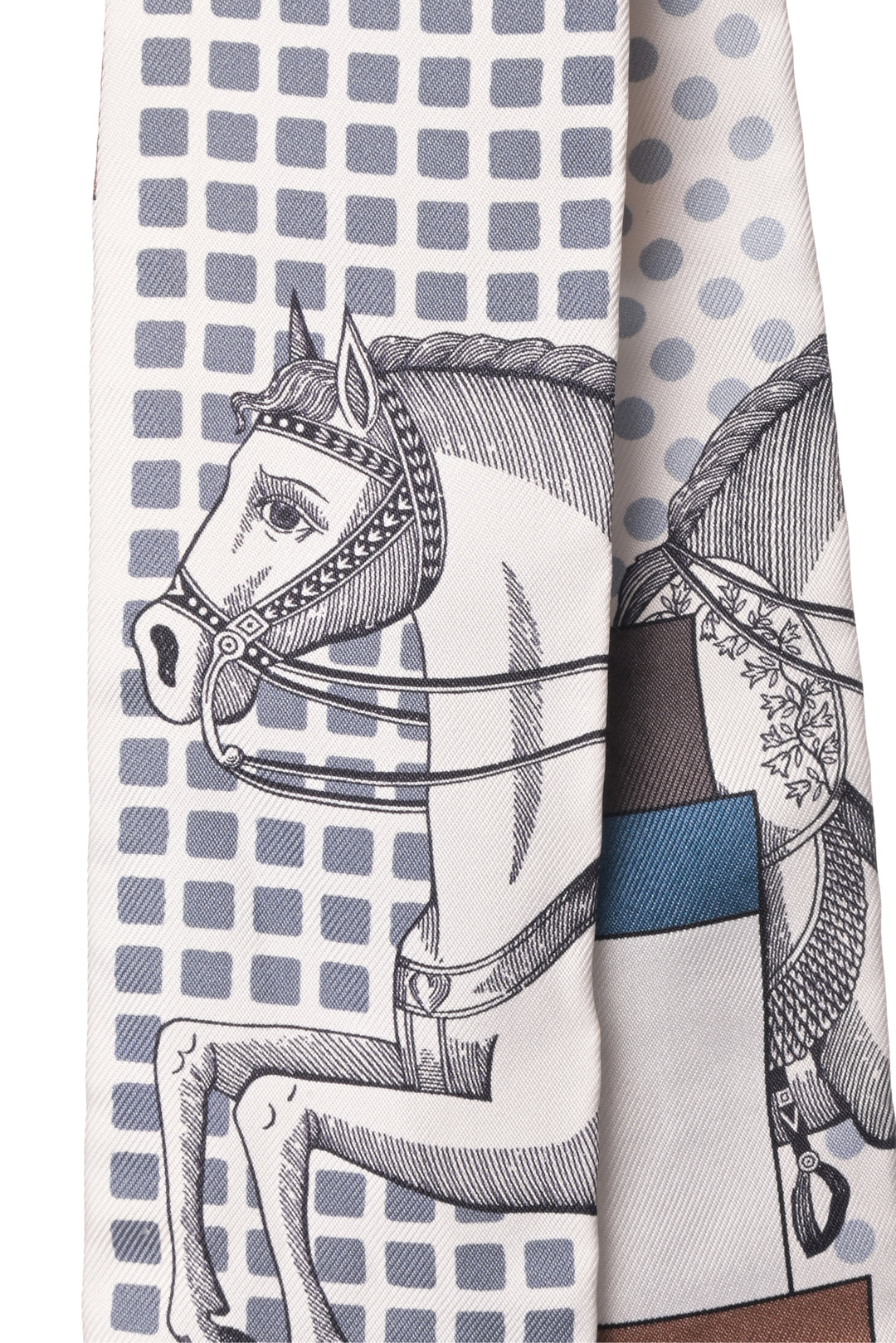 Hermes Cavalier En Formes Silk Twilly Scarf