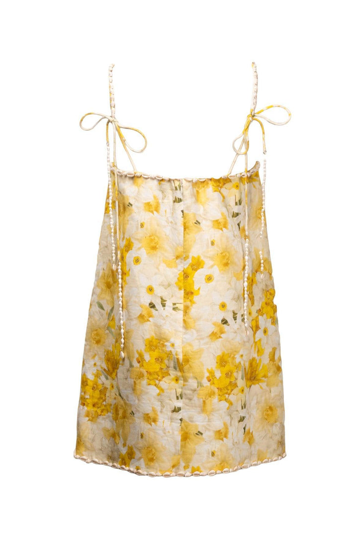 Zimmermann Size 3 Wonderland Shell Linen Mini Dress