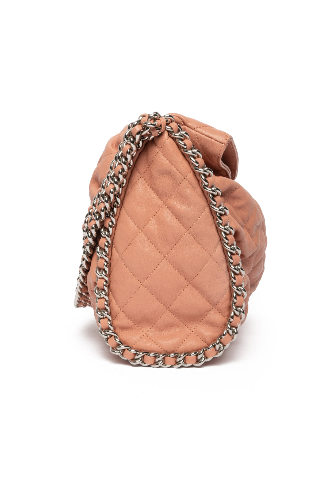 Chanel 2011 Quilted Leather Chain Around Hobo Shoulder Bag