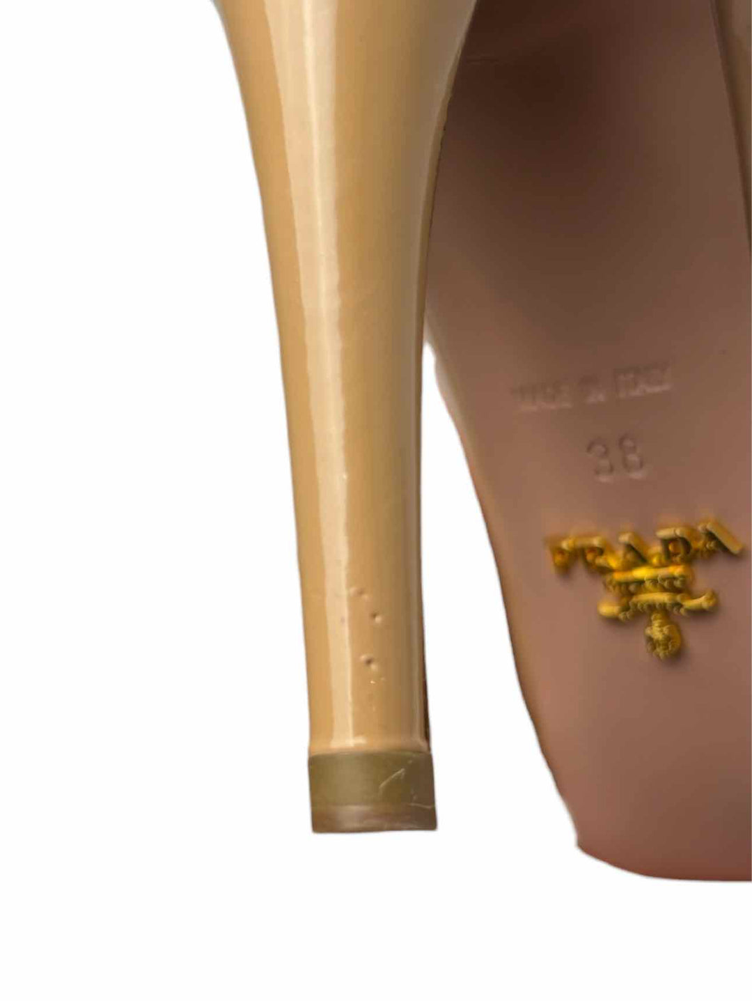 Prada Size 38 Patent Leather Platform Pumps