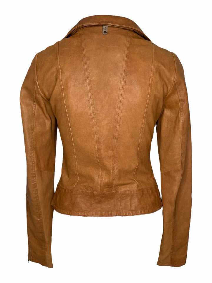 Mackage Tan Leather Moto Size S Jacket