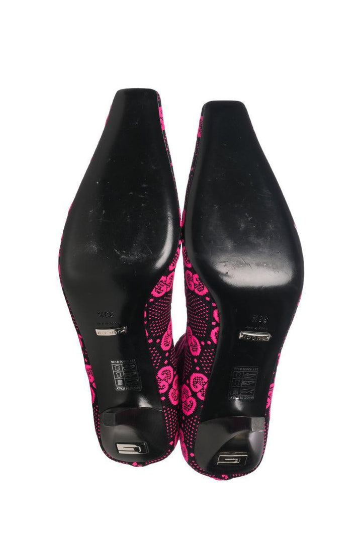 Gucci Size 38.5 GG Technical Knit Ankle Boots