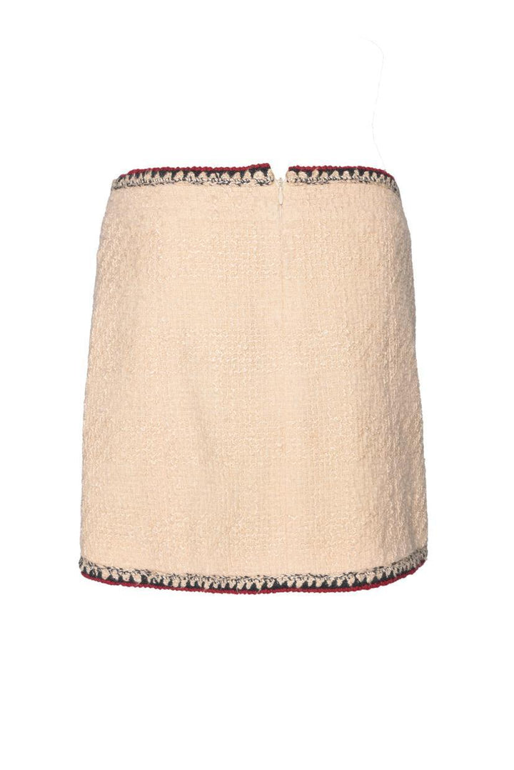 Chanel Size 38 2006 Tweed Contrast Trim Skirt
