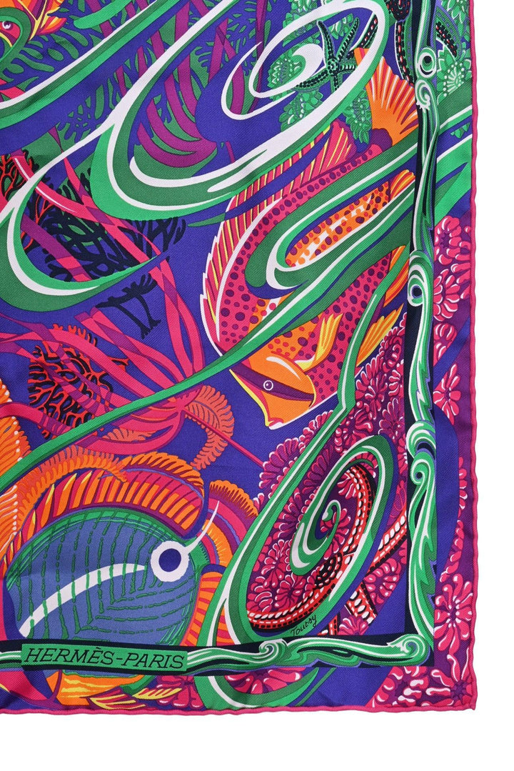 Hermes De La Mer Au Ciel Silk Scarf