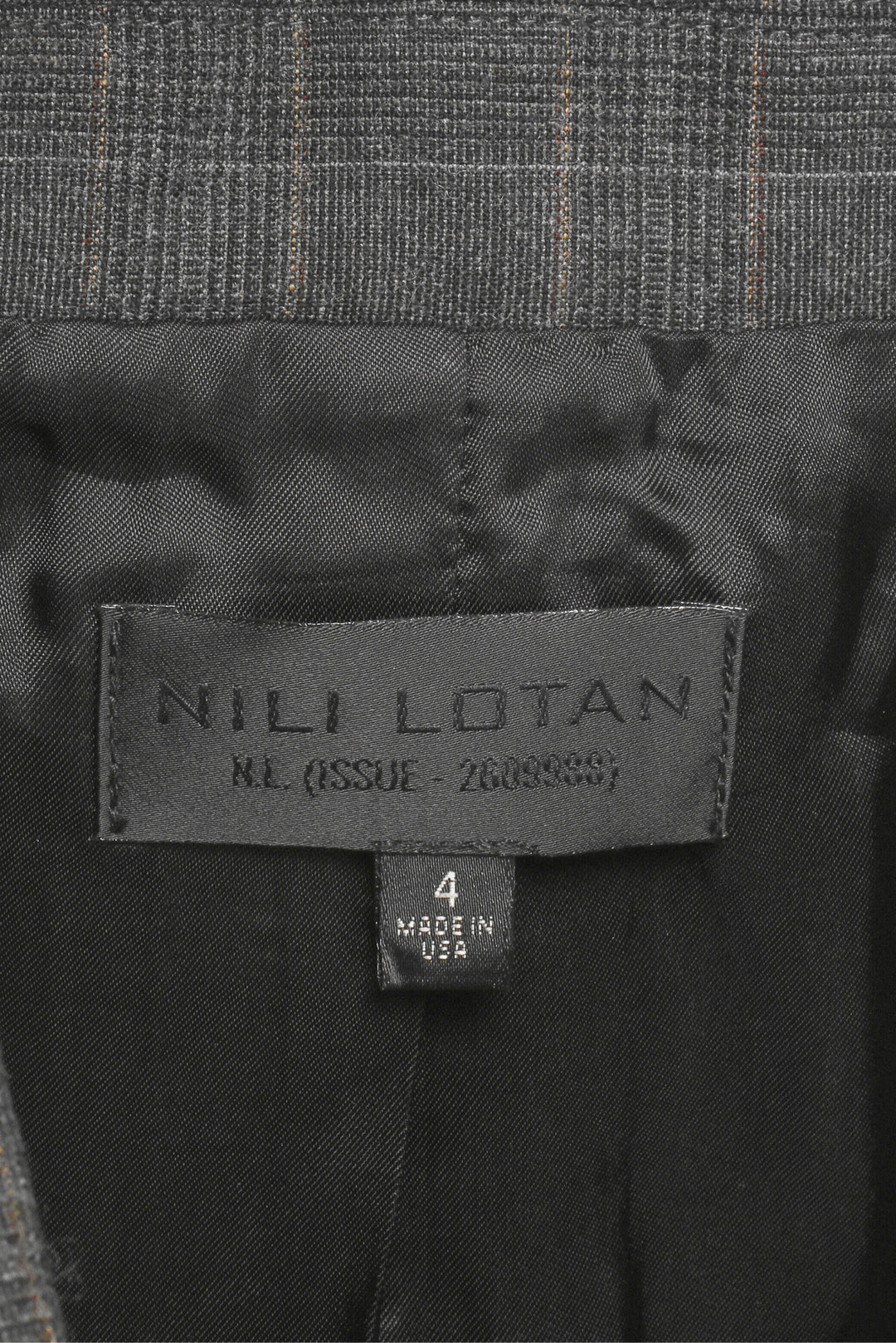 Nili Lotan Size 4 Diane Plaid Wool Blazer