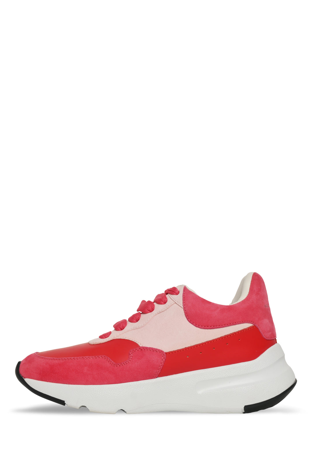 Alexander Mcqueen Size 37.5 Leather & Suede Oversized Runner Low Top Sneaker