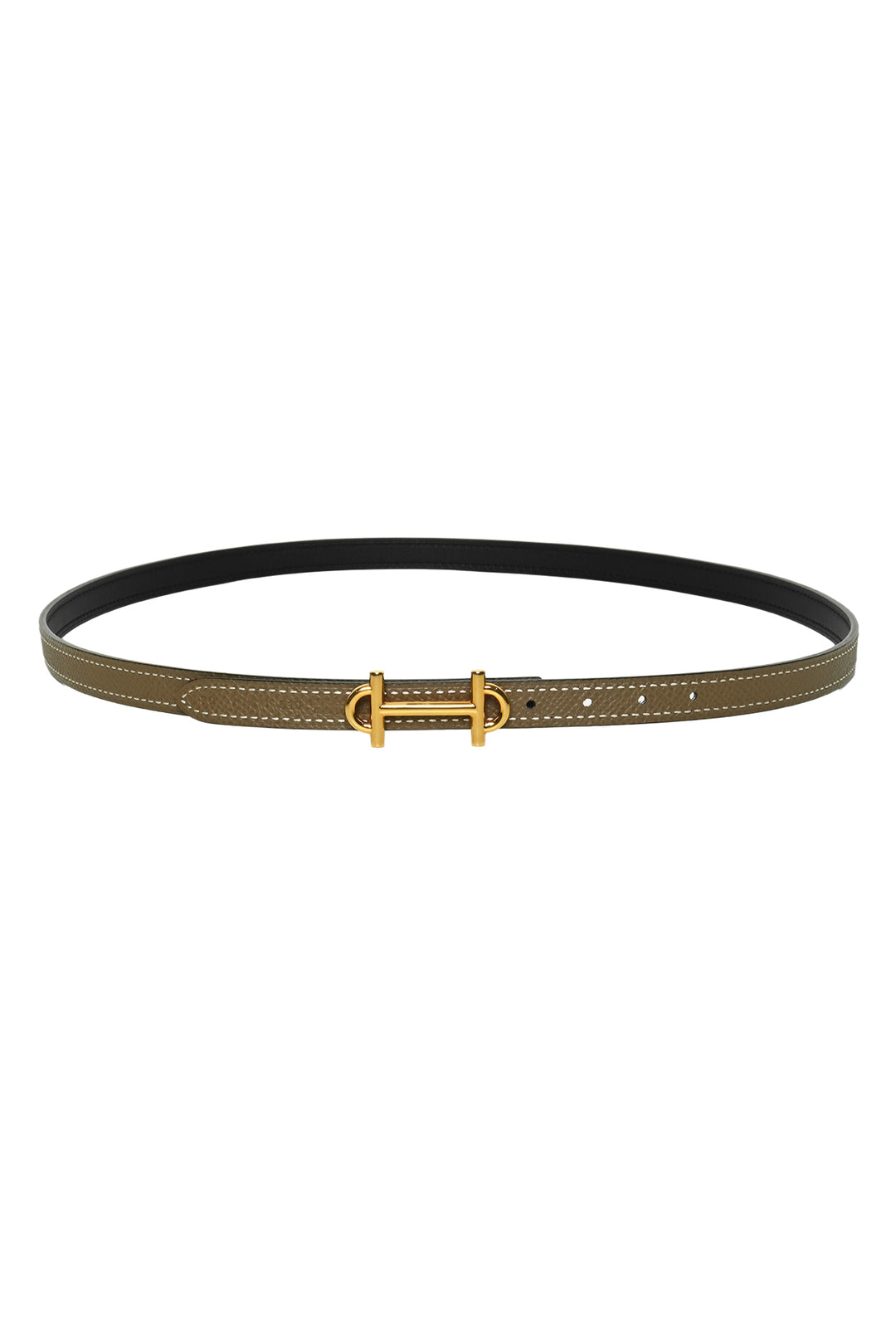 Hermes 2020 Gamma Belt Buckle & Reversible 13mm Swift & Epsom Leather Belt Strap