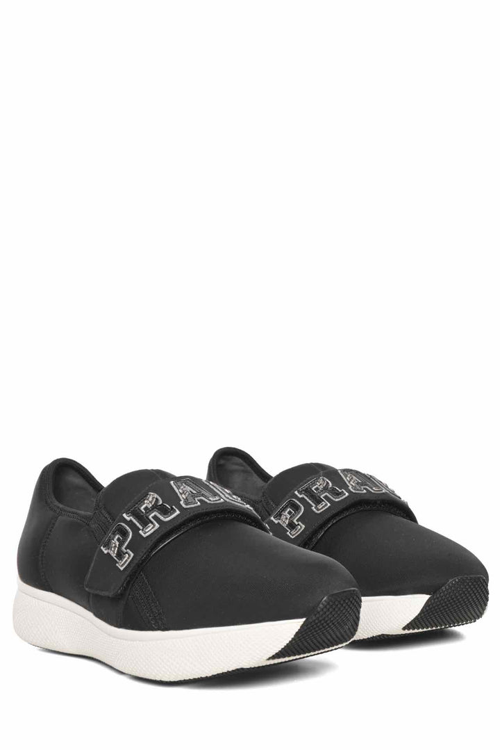 Prada Size 37 Logo Strap Neoprene Sneaker