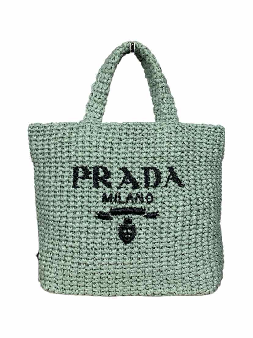 Prada Small Raffia Tote Bag