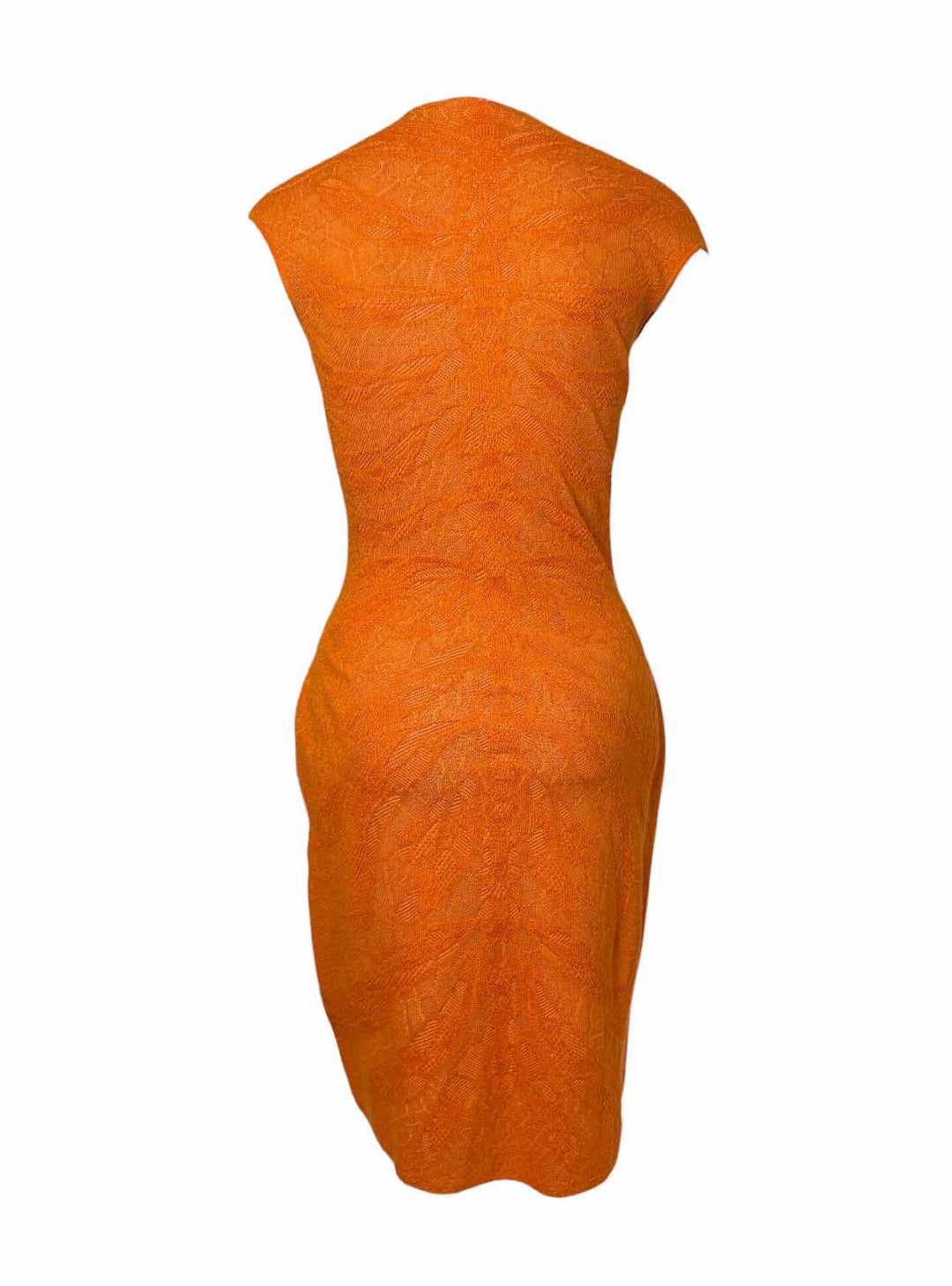 Alexander Mcqueen Size L Silk Blend Knit Pattern Dress