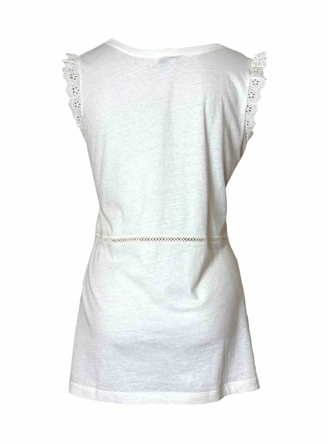Saint Laurent Size M Eyelet Trim Cotton Tank Top