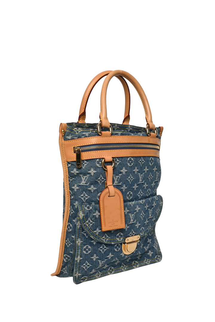Louis Vuitton Monogram Denim Sac Plat Tote