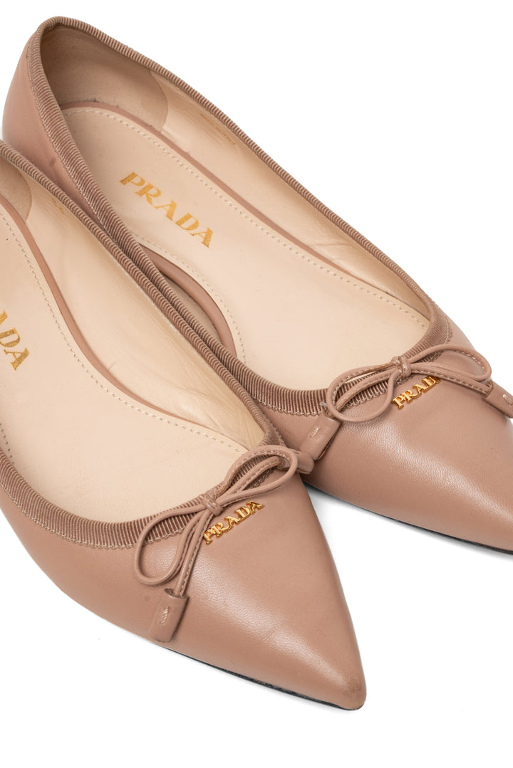 Prada Size 36 Point Toe Ballet Flats
