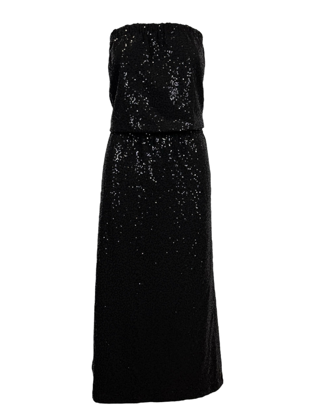 Tibi Size M Strapless Maxi Sequin Dress