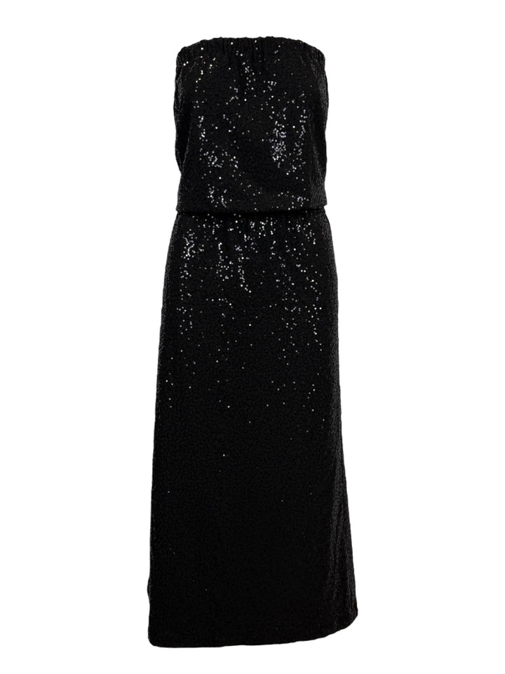Tibi Size M Strapless Maxi Sequin Dress