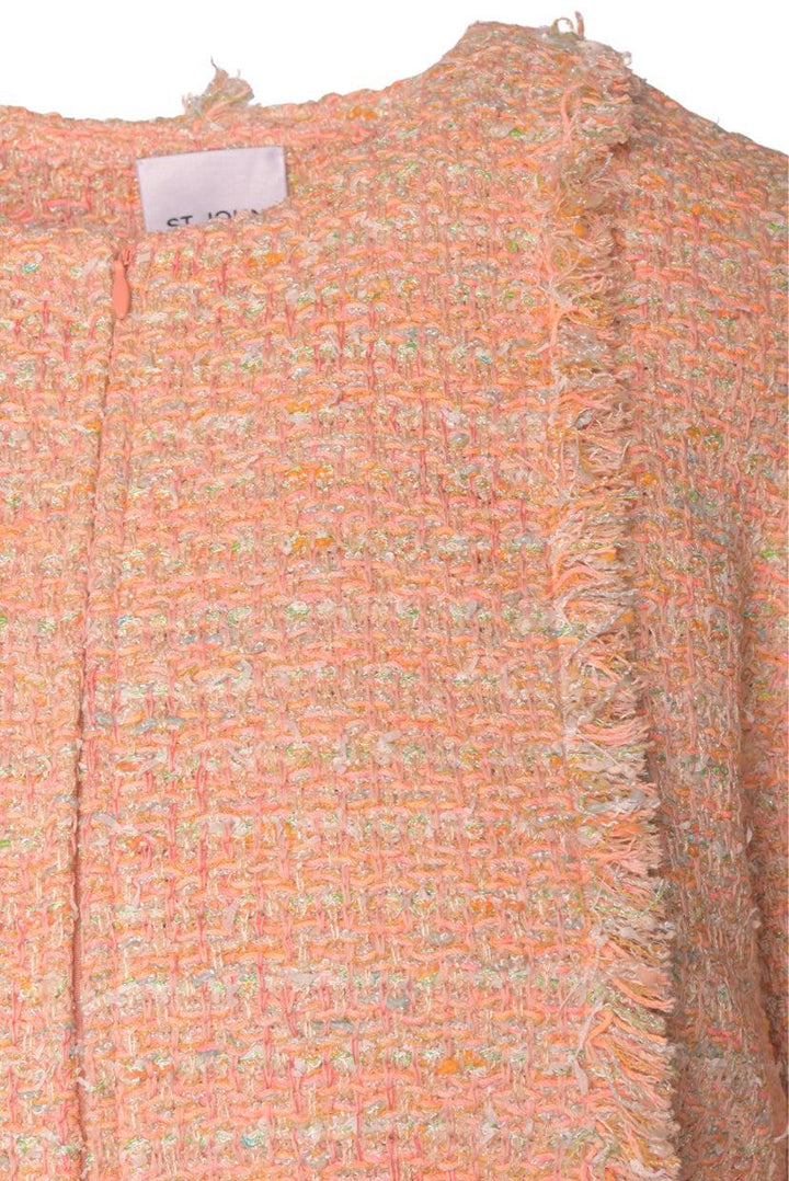 St. John Size 8 Metallic Tweed Jacket