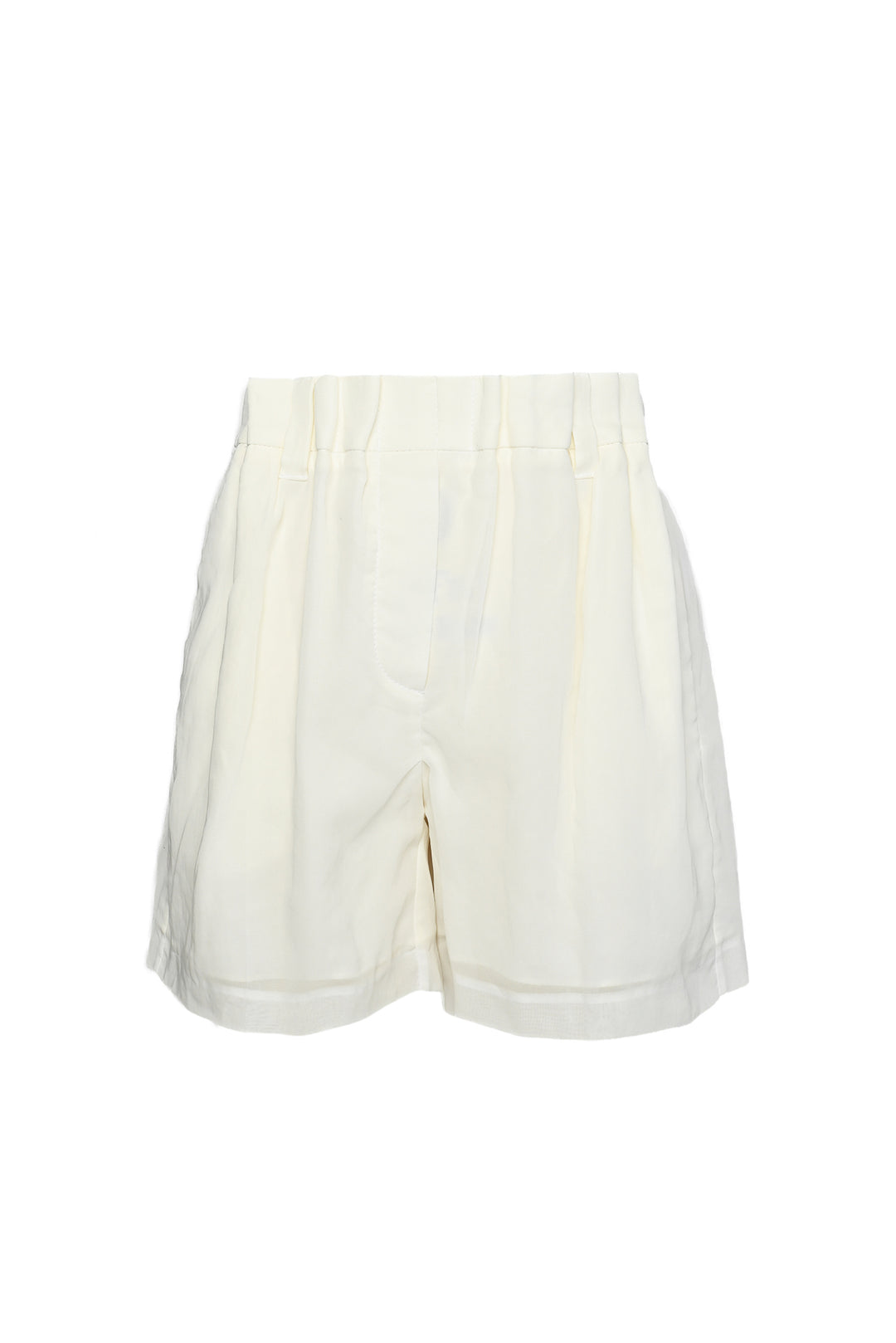 Brunello Cucinelli Size 2 Pleated Sheer Overlay Shorts