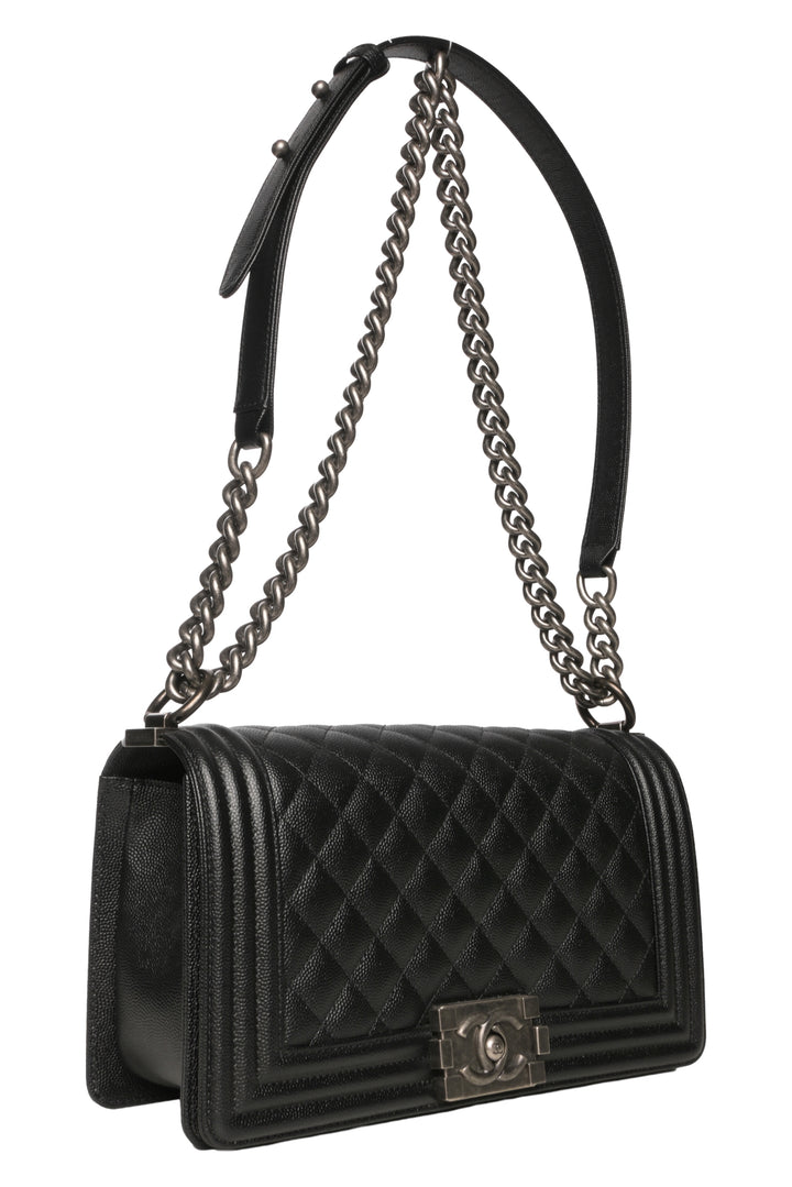 Chanel 2019 Caviar Quilted Medium Boy Bag