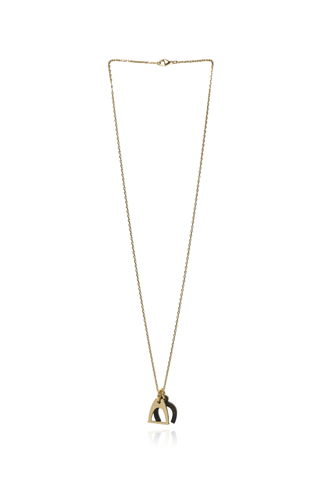 Hermes Permabrass Buffalo Horn Amulette Equestre PM Pendant Necklace
