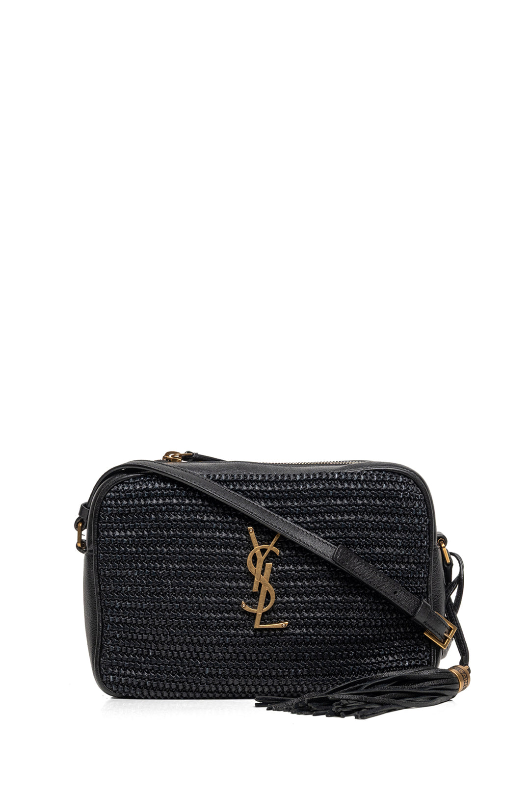 Saint Laurent 2019 Medium Raffia Lou Camera Bag