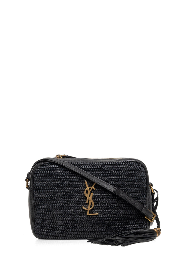 Saint Laurent 2019 Medium Raffia Lou Camera Bag