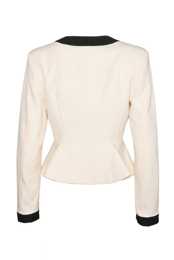 Alessandra Rich Size 40 Bow Front Shoulder Pad Blazer