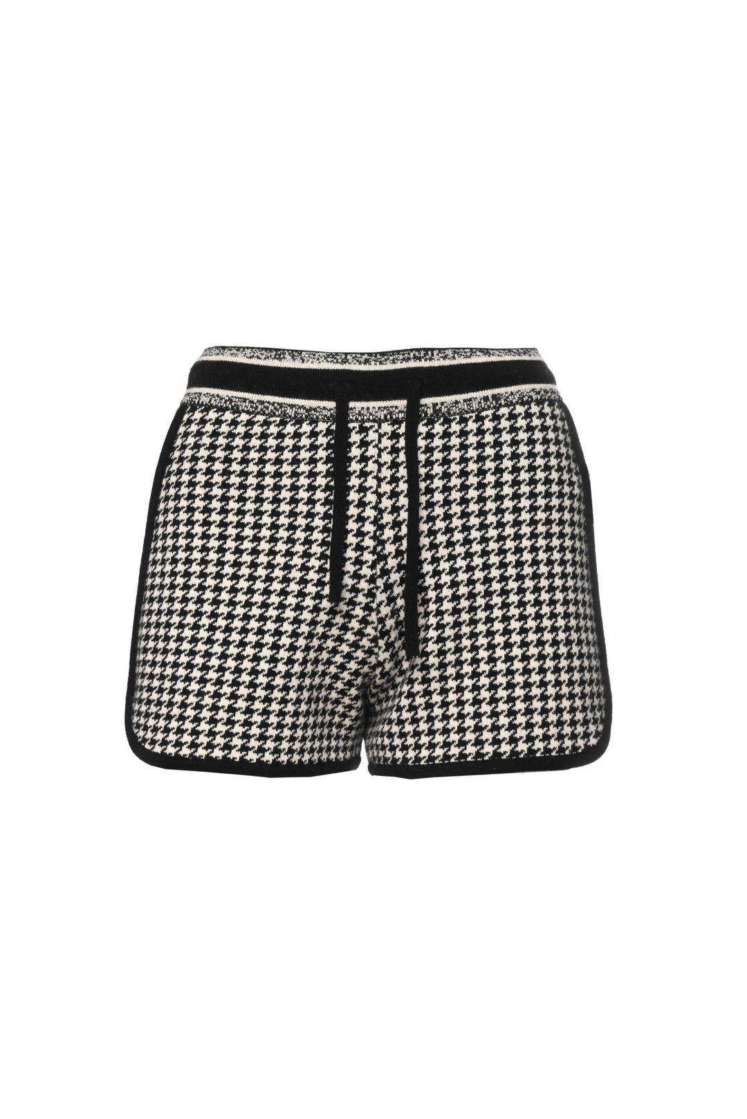 Dior Size 2/6 Houndstooth Cashmere Sleeveless Top & Mini Short Set