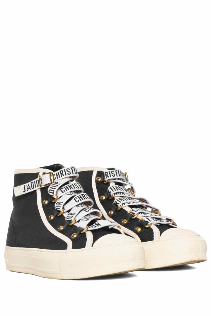 Dior Size 35 Canvas High Top Walk'N'Dior Sneaker