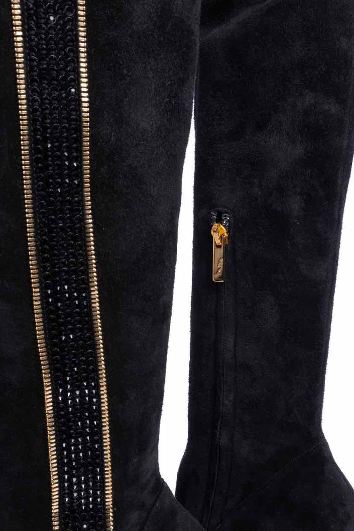 Rene Caovilla Size 36 Crystal Embellished Over-The-Knee Boots