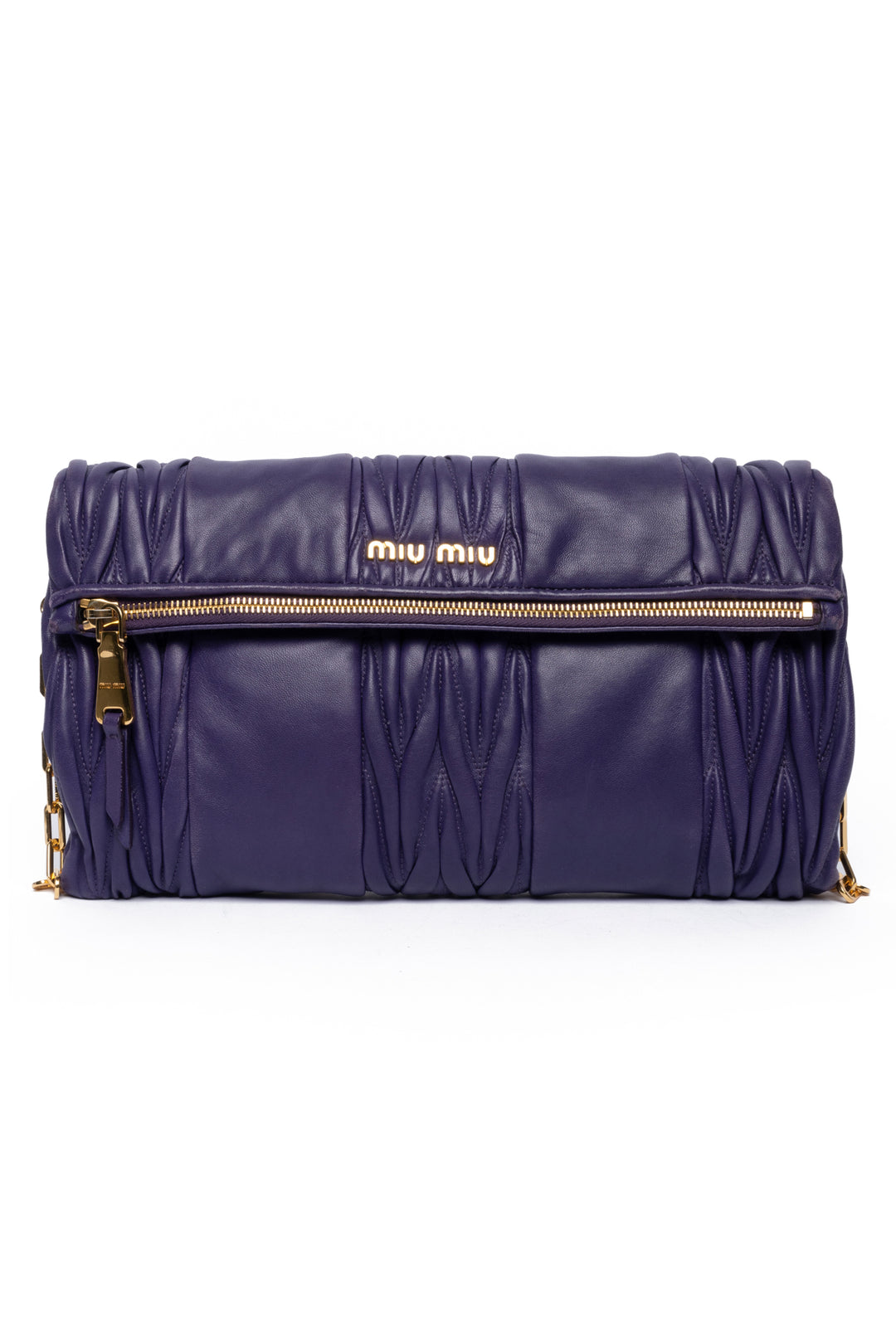 Miu Miu Matelasse Patch Puchette Clutch Crossbody