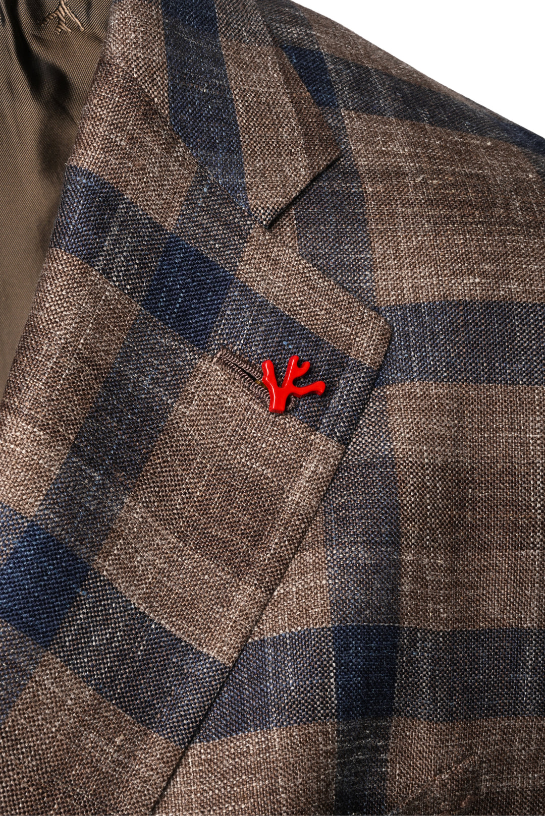 Isaia Size 40 Men's Check Print Wool, Silk & Linen Blend Dustin Blazer