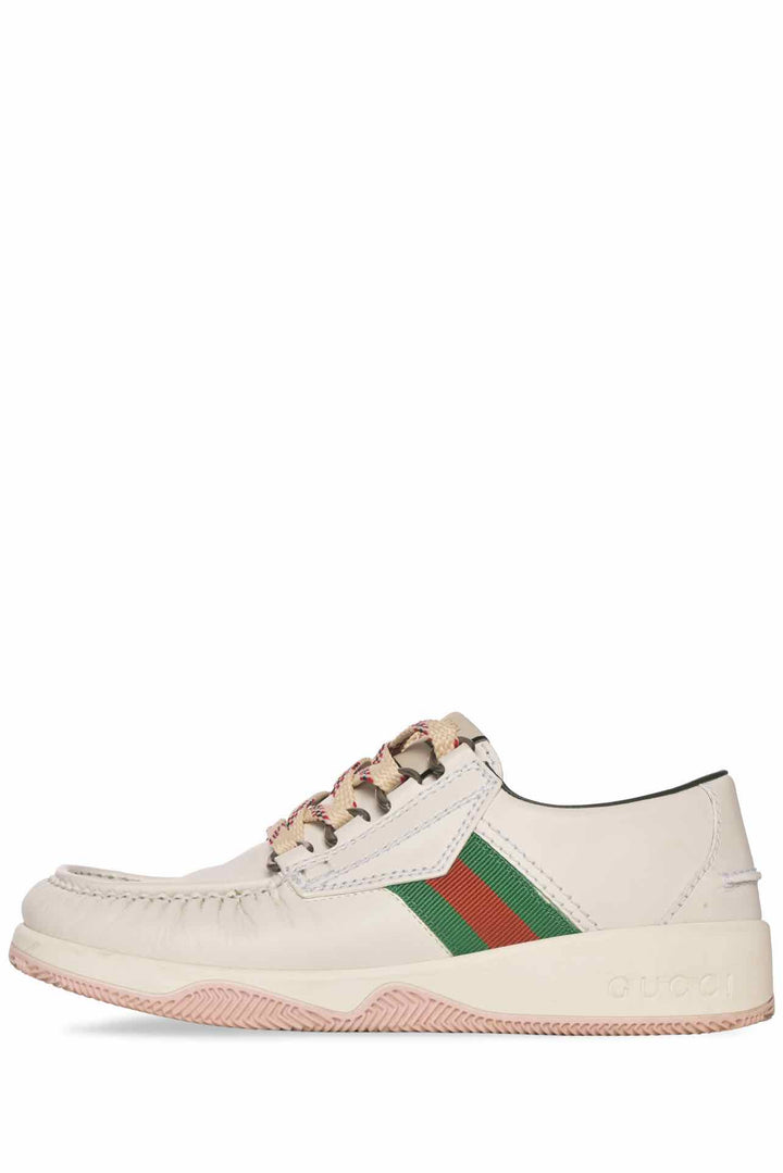 Gucci Size 6 Men's Web Lace Up Low Sneakers