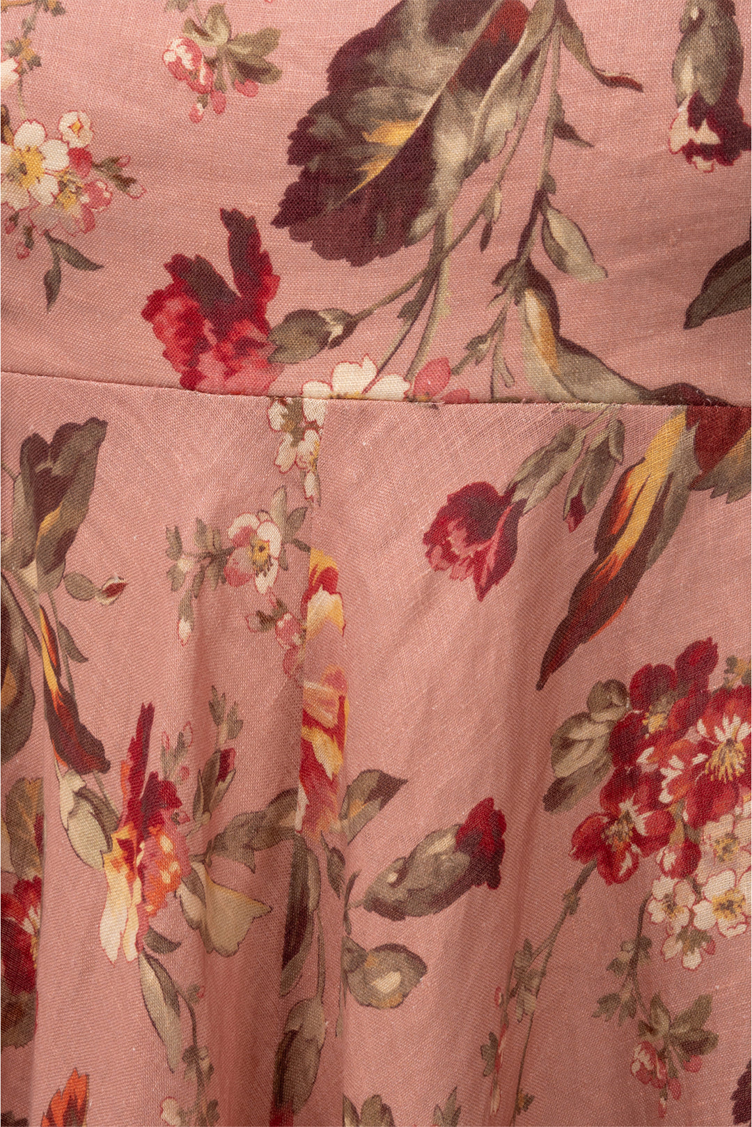 Zimmermann Size XS/S Cassia Musk Floral Linen Midi Dress
