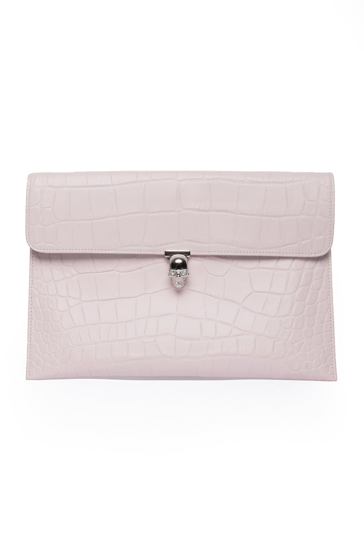 Alexander Mcqueen Skull Closure Envelope Clutch