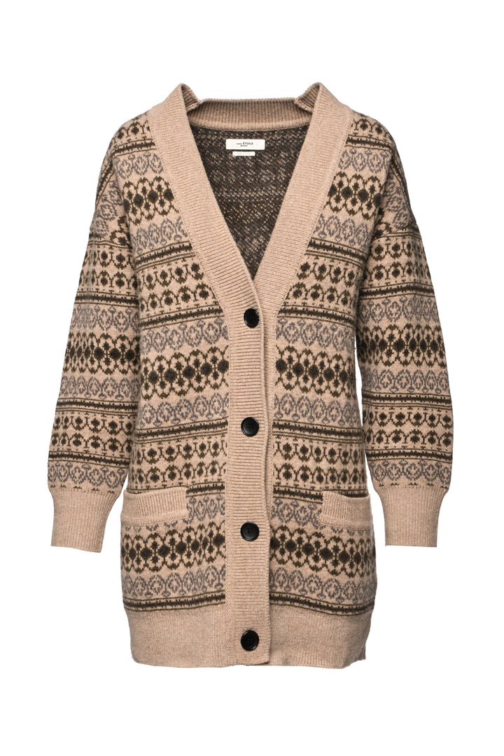 Isabel Marant Etoile Size 34 Lerry Fair Isle Wool Cardigan