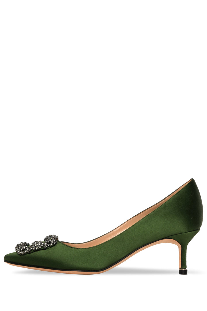 Manolo Blahnik Size 37 Hangisi Satin Pumps