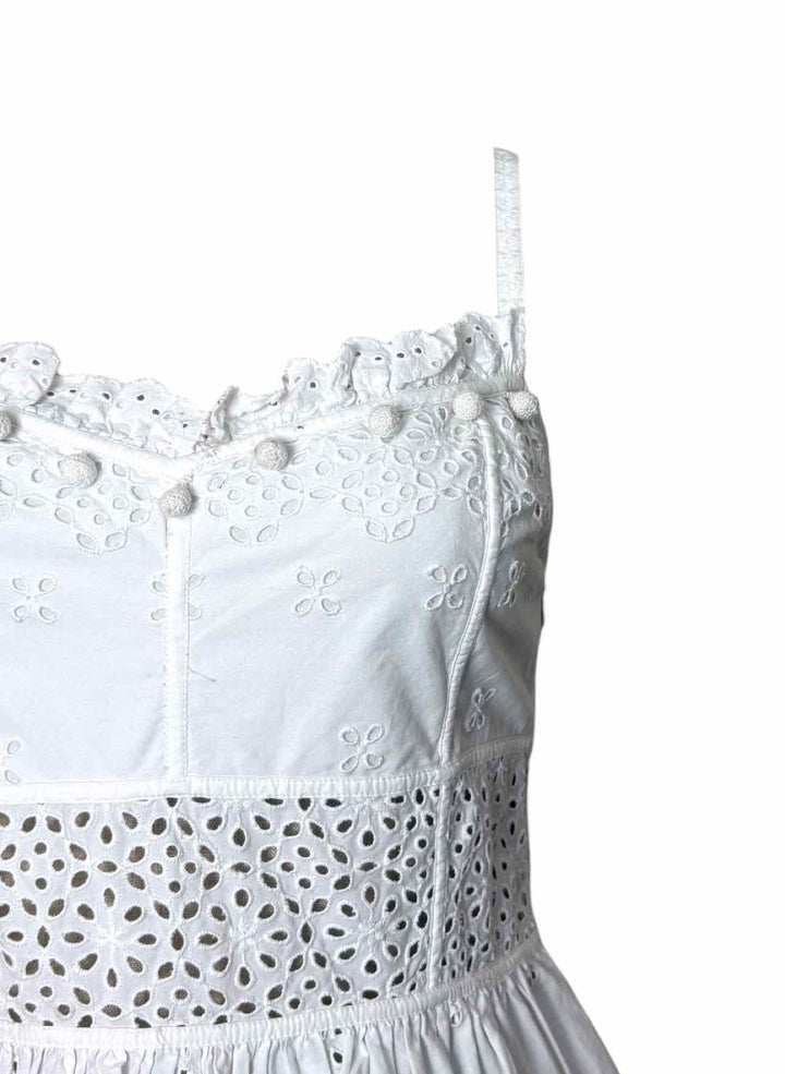 Ulla Johnson Size 4 Cotton Eyelet Sleeveless Dress
