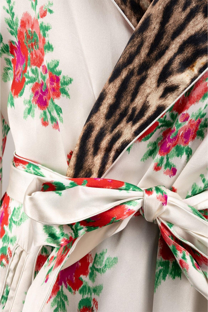 R13 Size XS Floral Smoking Robe