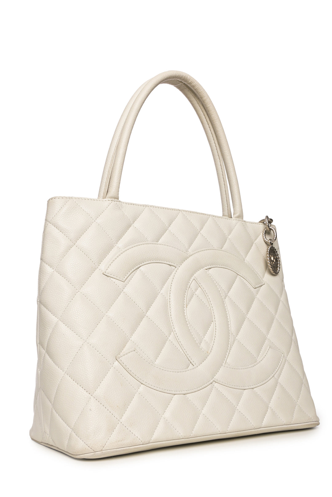 Chanel 2008-2009 Quilted Caviar Medallion Tote