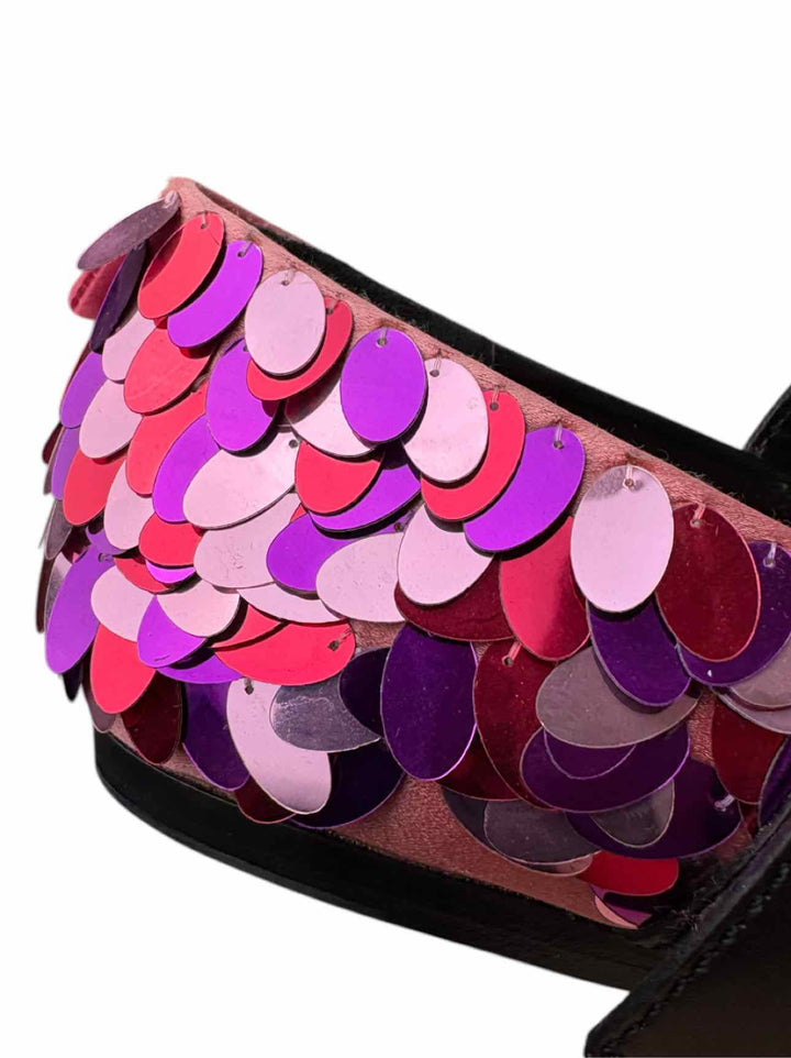 Sebastian Size 38 Sequin Satin Flats