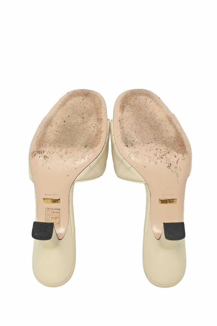 Gucci Size 38 GG Marmont MatelassÃ© Mules