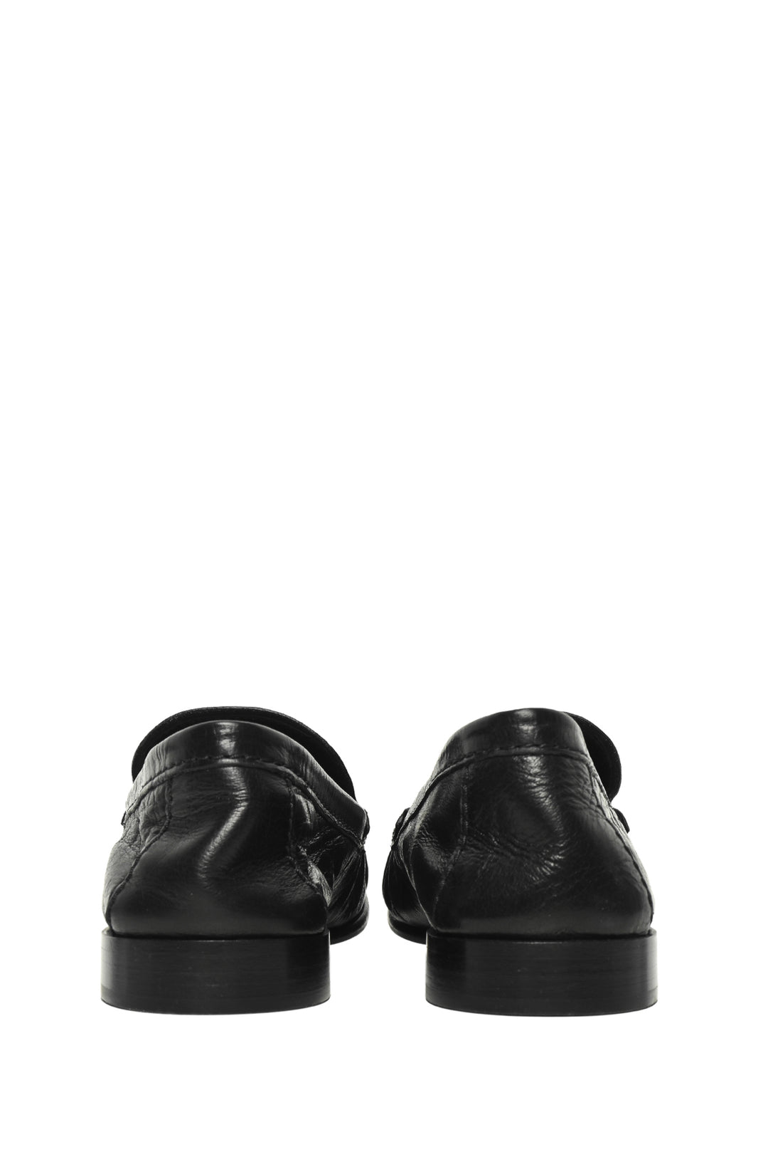 Miu Miu Size 37 Buffalo Leather Logo Loafers