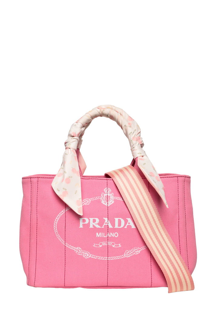 Prada Canapa Logo Canvas Tote