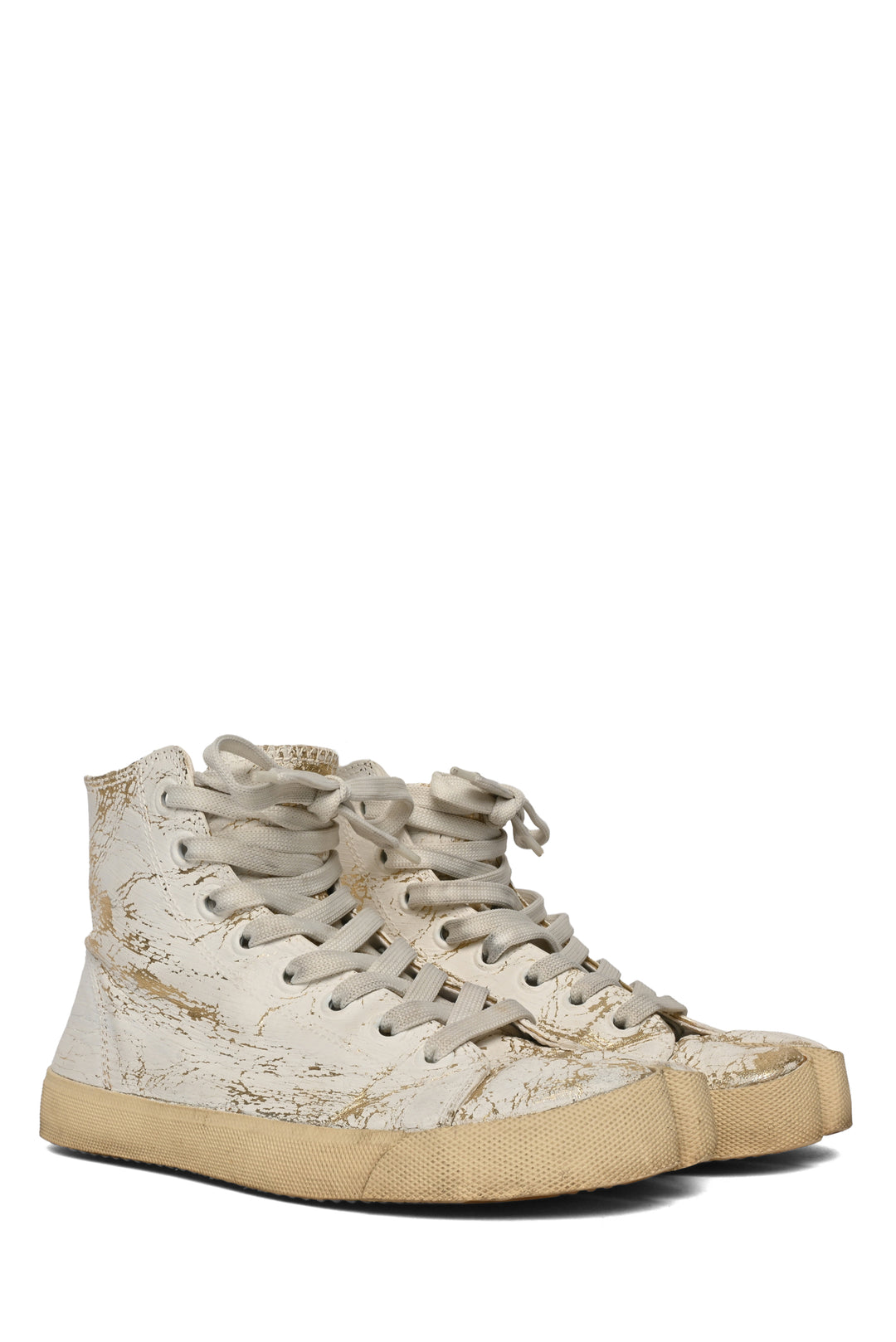 Maison Martin Margiela Size 36 Hand-Painted Leather Tabi High Top Sneakers