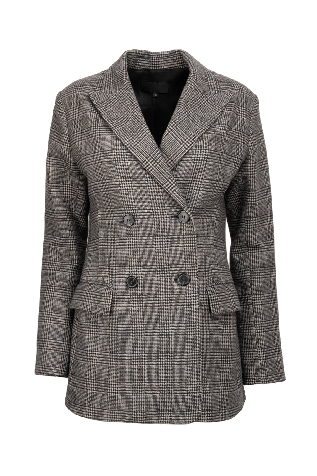 Nili Lotan Size 8 Double Breasted Houndstooth Blazer