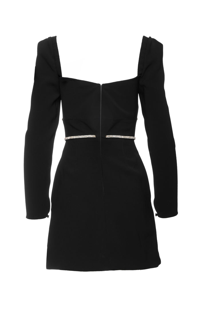 Self Portrait Size 2 Crepe Diamante Detail Mini Dress